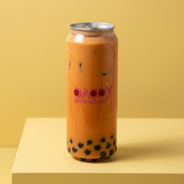 Thai Milk Tea Boba Drink.