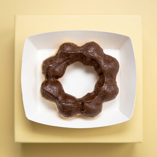 Chocolate Sea Salt Mochi Donut.