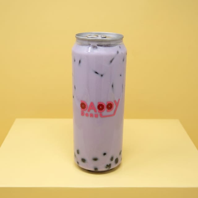 Ube Milk Boba Drink.